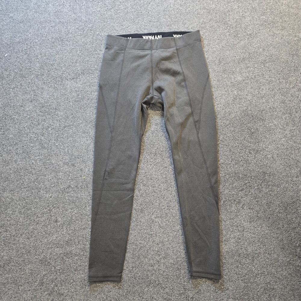 Ivy Park Leggings Womens Size Large Gray Stretch Ankle Pants Athletic Casual